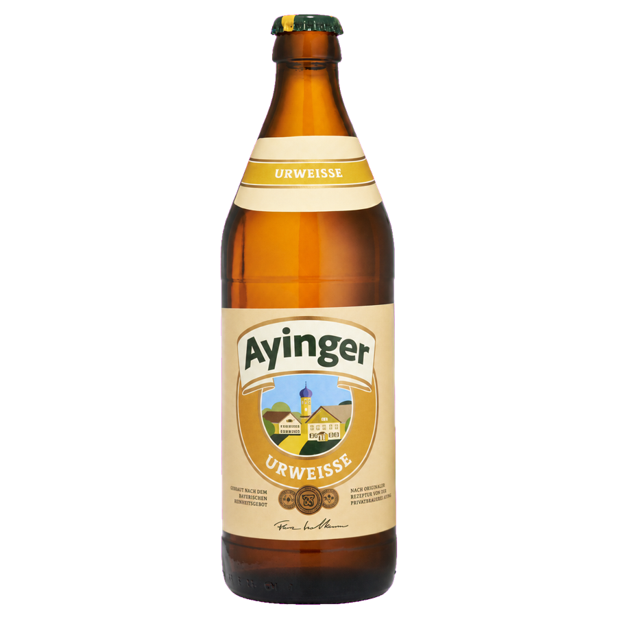 Cassa Ayinger Urweisse, birra bavarese Weissbier ambrata, 20 bottiglie da 50cl